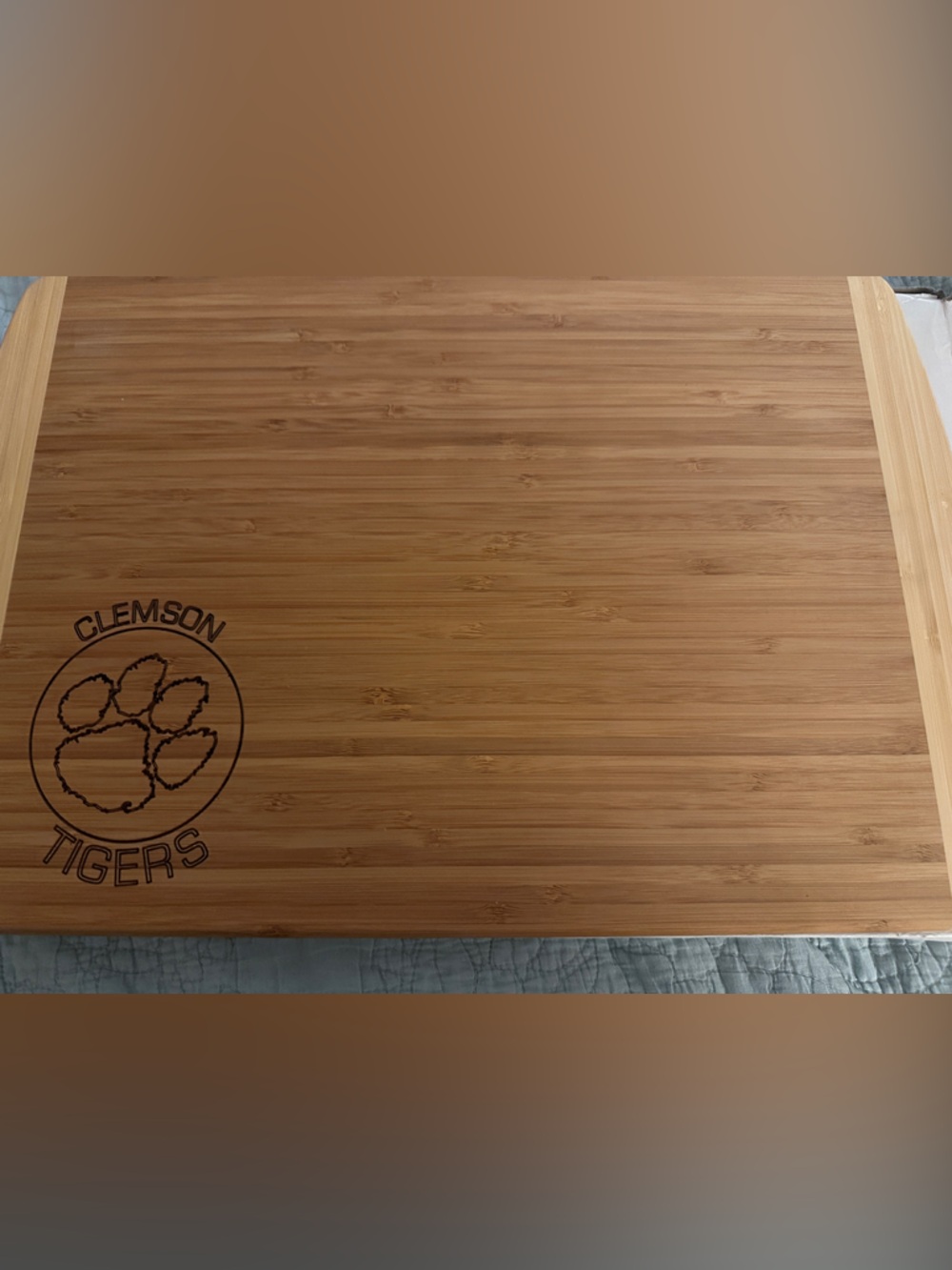 Clemson Tigers Engraved Bamboo Serving/Charcuterie Board